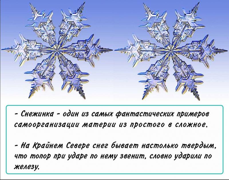 Некоторые факты о снеге и льде